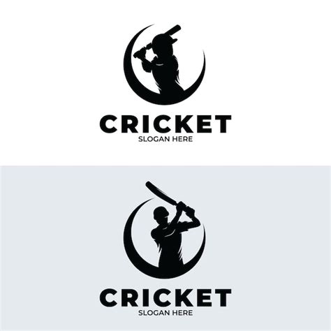 Premium Vector Cricket Player Logo Design Template