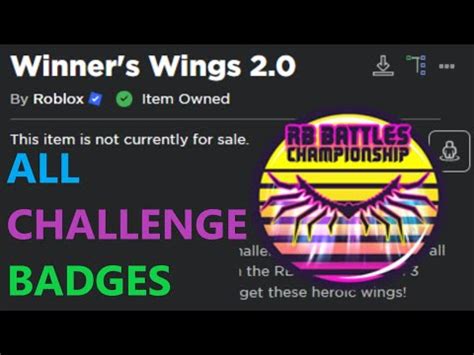 How To Get All Rb Battles Challenge Badges For The Winner S Wings