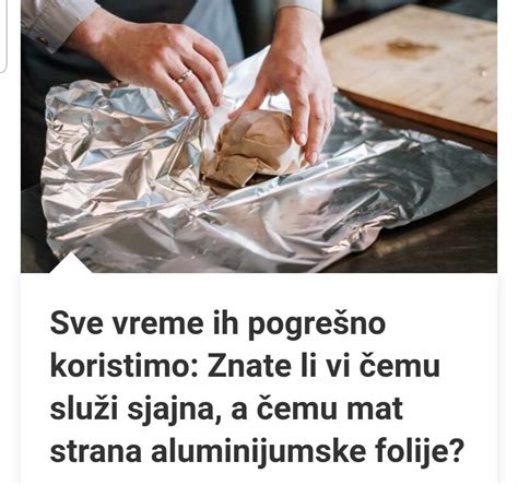 Stalno Ih Pogre No Koristimo Znate Li Emu Slu I Sjajna A Emu Mat