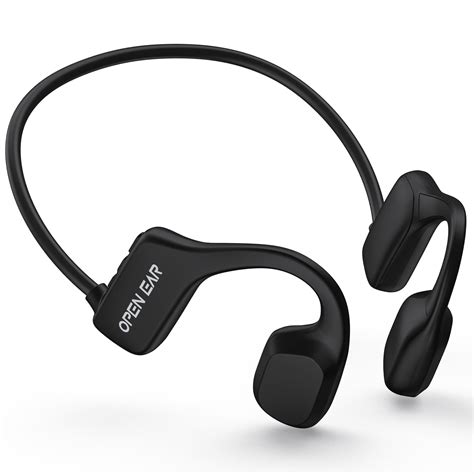 TOPVISION Open Ear Bone Conduction Headphones, Wireless Bluetooth Headset with Built-in ...