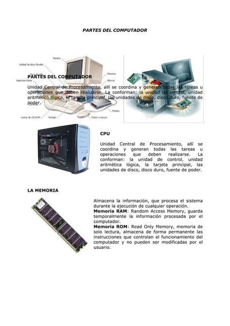 Partes Del Computador Pdf Descarga Gratuita