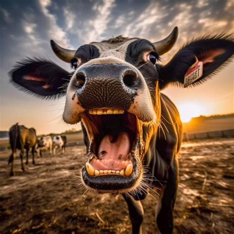 Premium Ai Image Screaming Cow Manifesto Of Vegetarians Ai Generated