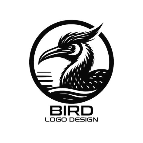 Diseño del logotipo de Heron Vector Vector Premium