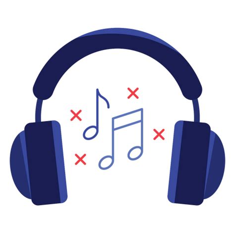 Diseño Png Y Svg De Icono De Auriculares De Notas Musicales Para Camisetas