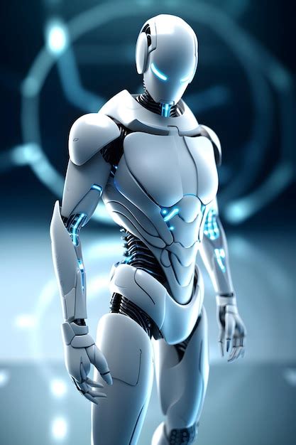 Premium AI Image A Robot With Blue Lights