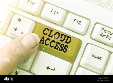 Signo De Texto Que Muestra Cloud Access Word Escrito En La Herramienta