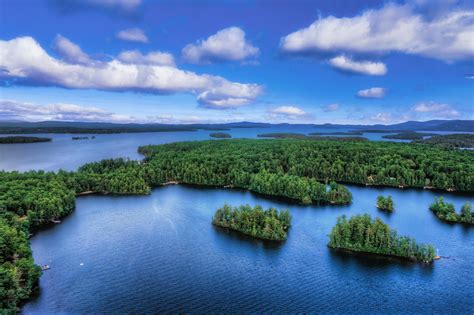 Lake Winnipesaukee Bear Island Blue Sky New Hampshire Etsy