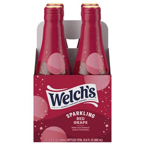 Save on Welch's Sparkling Red Grape Non-Alcoholic Juice Cocktail - 4 pk ...