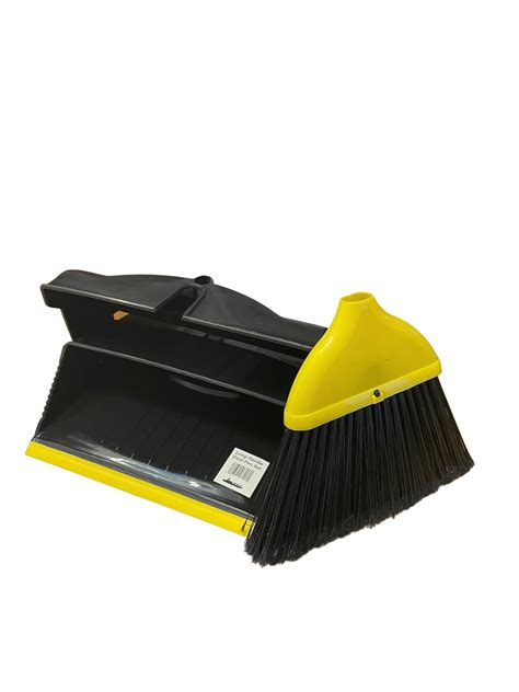 Long Handled Dustpan Brush Set Yellow Grey Guest Supplies Ireland