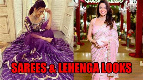 Karwa Chauth Special Sarees Lehenga Looks Of Jasmin Bhasin To