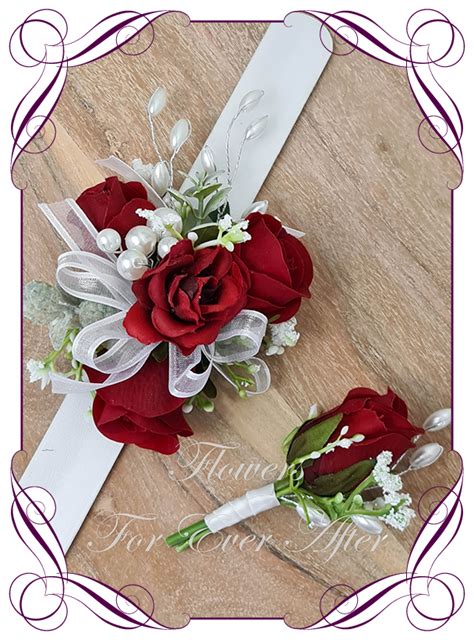 Cherie Red Corsage Set Png