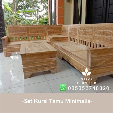 Kursi Tamu Sudut Kayu Jati Minimalis Terlaris Lazada Indonesia