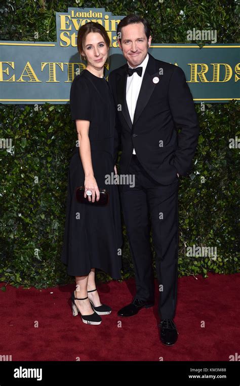 Bertie Carvel And Sally Scott Attending The Evening Standard Theatre