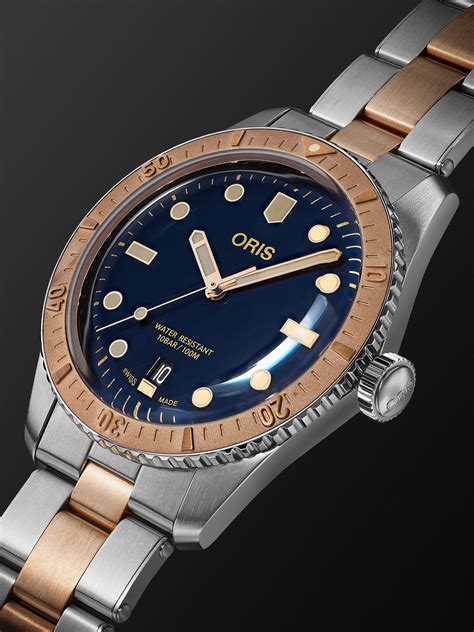 Blue Divers Sixty Five Automatic 40mm Stainless Steel And Bronze Watch