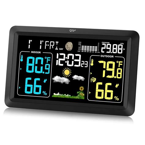 Buy Weather Station with Atomic Clock Indoor Outdoor Thermometer ...