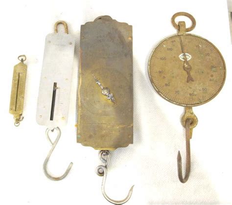 Sold At Auction Seven Antique Hanging Produce Scales