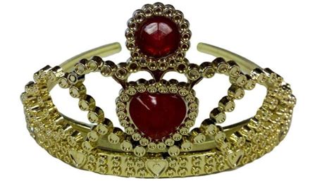 Gold Princess Tiara With Heart Stone 1451