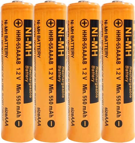 Buy ZZWJBCYLE 4PCS HHR-55AAAB Ni-MH Rechargeable 1.2V Battery for ...