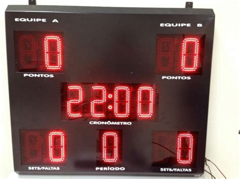 Placar Eletrônico Poliesportivo Led Basquete Volei Futebol R 2390