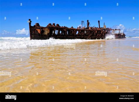 The Remains Of The Maheno Shipwreck Fraser Island Queensland