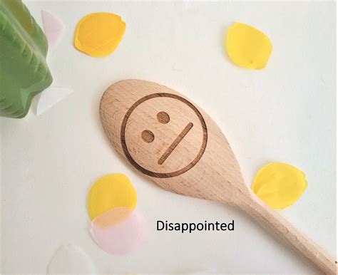 Emoji Design Personalised Wooden Spoon Any Text On The Etsy