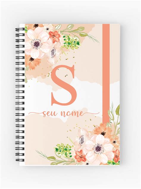 Agenda Floral Alfabeto Personalizada Elo