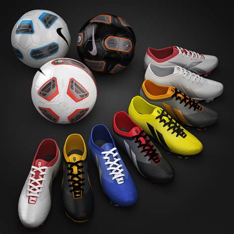 ball soccer shoes 3d model