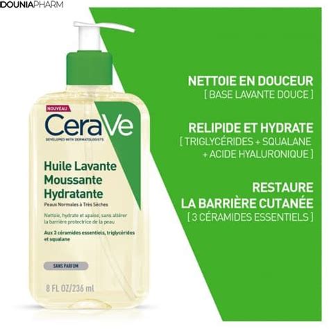 Cerave Huile Lavante Moussante Hydratante Ml Douniapharm