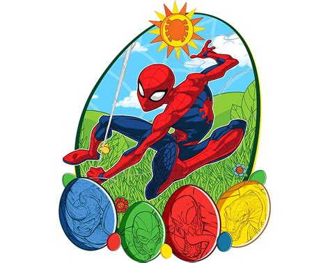 Marvel Spider-Man And Villains Easter Egg Png Easter Day | Etsy