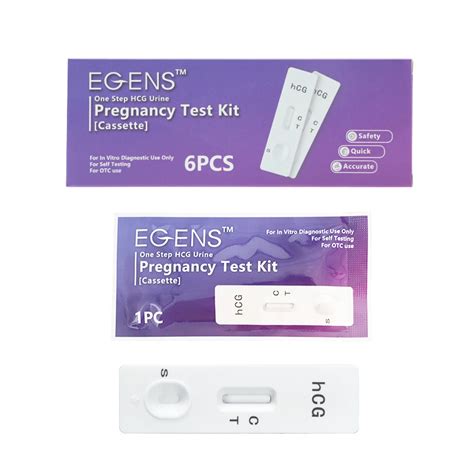 Egens Pcs Hcg Pregnancy Test Kit Early Test Pregnant Cassette Kit Over