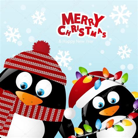 Merry Christmas Two Penguins Stock Vector Image By ©huhli13 17409553