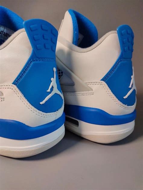 The Air Jordan 4 Retro Military Blue Is Made Of Cow Leather And The