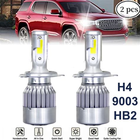 X Pk H Hb Led Headlight Bulbs Conversion Kit High Low Beam