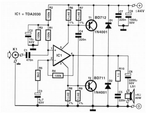 Tda Guitar Amplifier Schematic Tda Bridge Amplifier