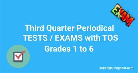 Grade Rd Periodical Tests With Tos Sy