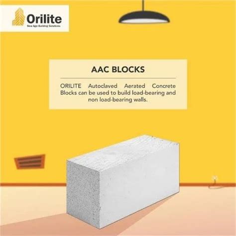 Orilite Light Weight Aac Block In X In X In At Rs Cubic