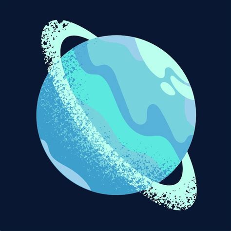 Premium Vector Uranus In Outer Space Planet Ball Sphere In Cosmos