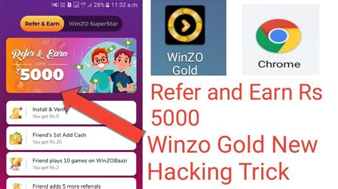 Winzo Gold New Hacking Trick Refer And Earn 5000 Paytm Case Free YouTube