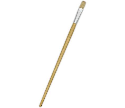 Treeline Long Handle Synthetic Flat Paint Brush Size 4