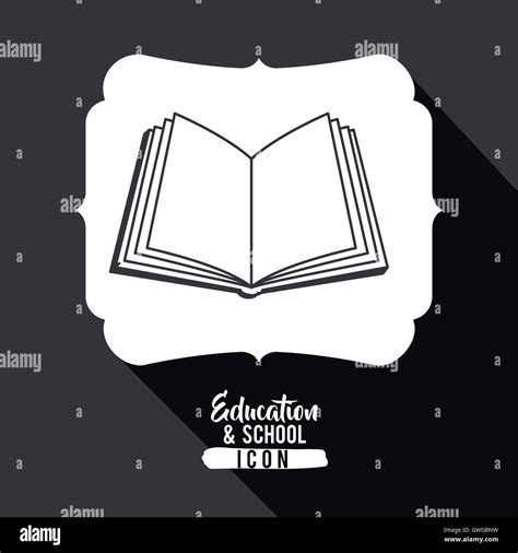 Book For School Inside Frame Design Stock Vector Image And Art Alamy