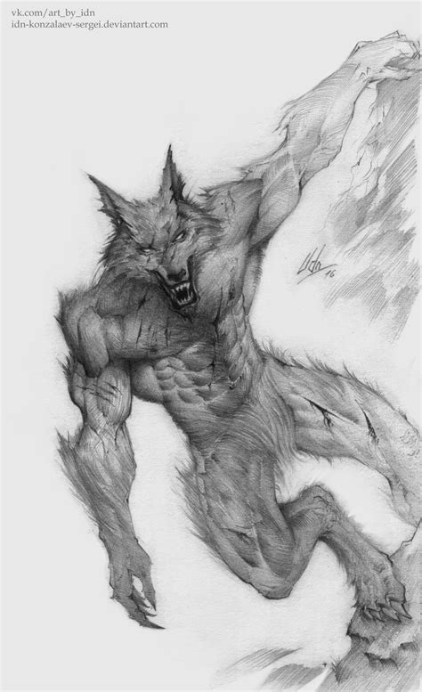 Werewolf By Idn Konzalaev Sergei On Deviantart Werewolf Tattoo