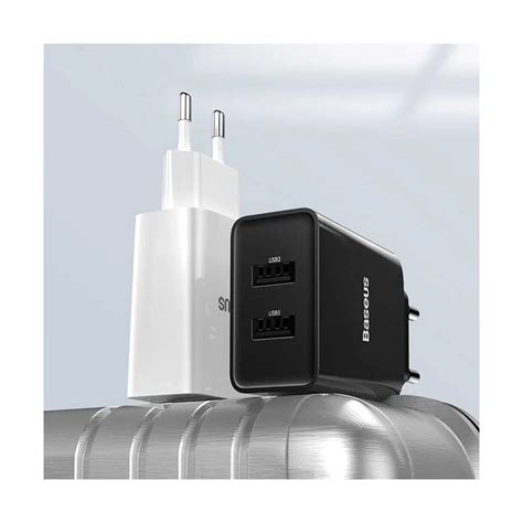 Baseus CCFS R02 Speed Mini Dual USB White Wall Charger Price In BD RYANS