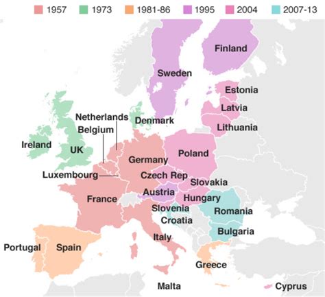 Map Of Europe Union Countries - United States Map