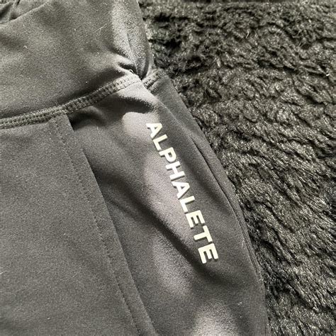 Alphalete black joggers / size small - hardly worn…... - Depop