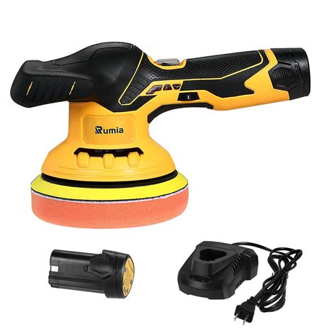 Buy Rumia 12v Cordless Car Polisher 6 Portable Dual Action Random Orbit Buffer Polisher With