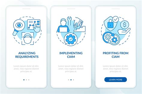 Involving CIAM In Business Blue Onboarding Mobile App Screen