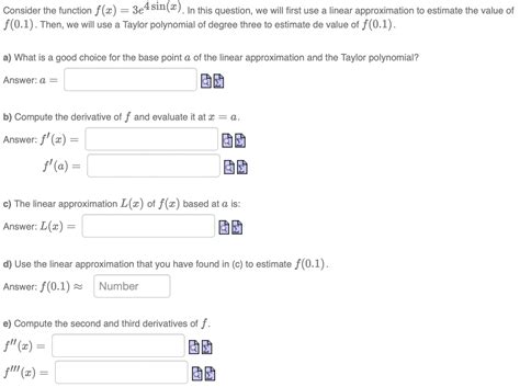 Solved Consider The Function Fx3e4sinx In This