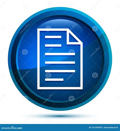 Page Icon Elegant Blue Round Button Illustration Stock Vector Illustration Of Sheet Document