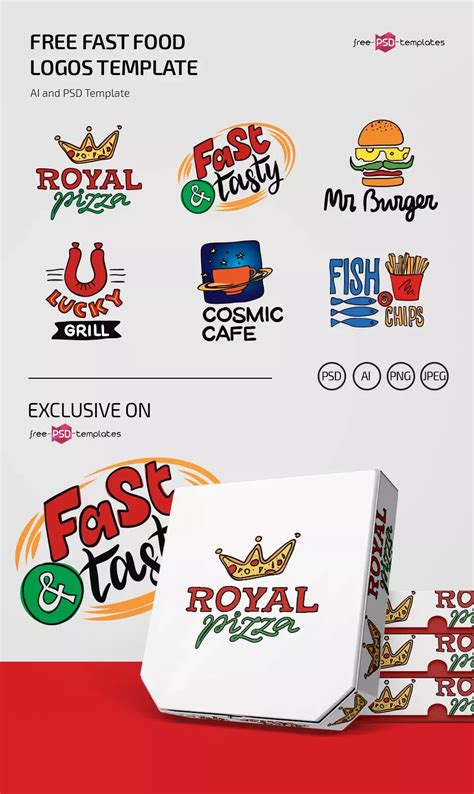 Free Fast Food Logos Template Free Psd Templates