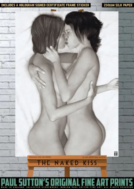 Fine Art Nude Female A Photo Print Naked Kiss Signed By Artist Paul